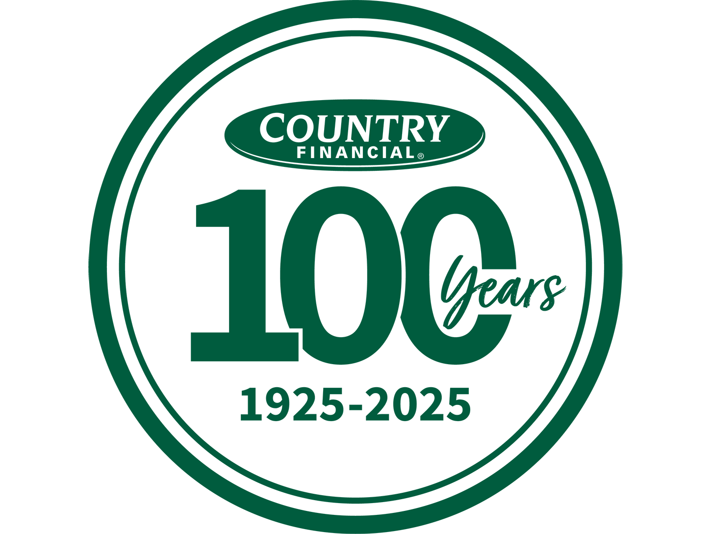2025 - COUNTRY Financial 100 years logo